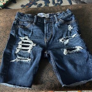 Abercrombie Kids Ripped Dark Blue Shorts